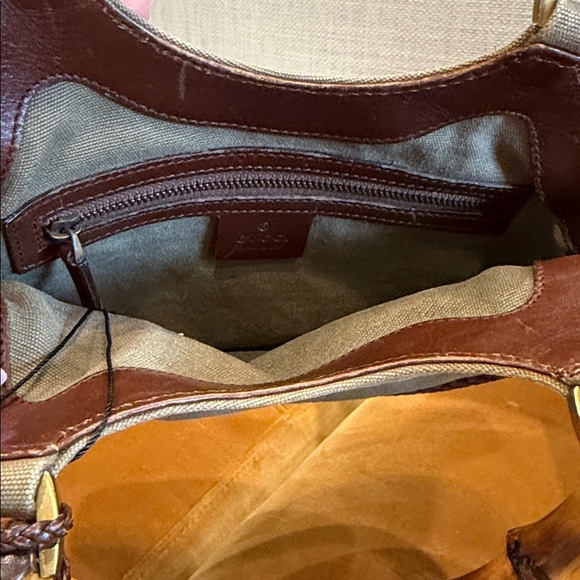 Gucci Pre-Owned
2000-2015 Bamboo line braided-trimming canvas handbag - Picture 13 of 15